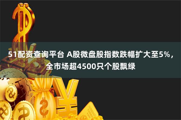 51配资查询平台 A股微盘股指数跌幅扩大至5%，全市场超4500只个股飘绿